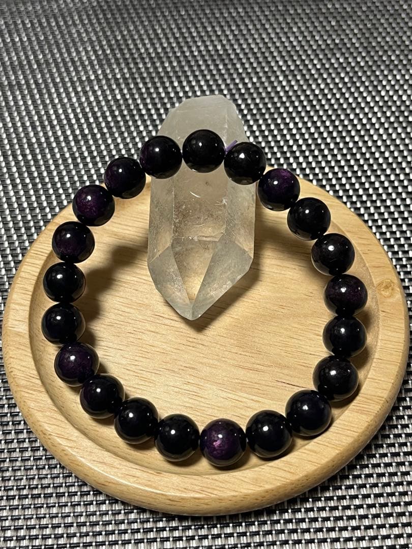 高品質 パープライト ブレスレット 約9.5mm  ①