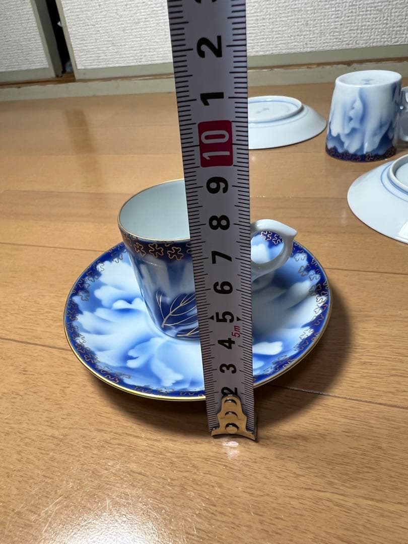 507 深川製磁　牡丹金ミル　カップ5&ソーサー6  金彩　未使用