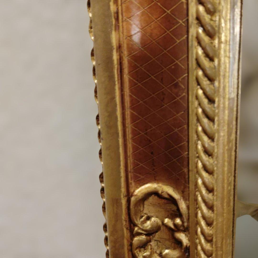 ロココ調 エレガント アンテーク ウォールミラー イタリア製 八角 ヴィンテージ