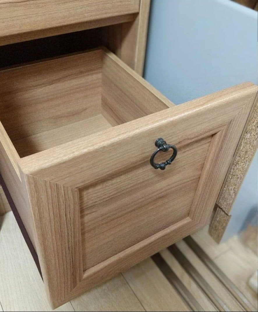 木目調ドレッサー（スツール別売有）