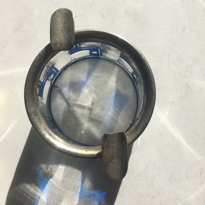 骨董 灰皿 切子 アッシュトレイ アンティーク インテリア