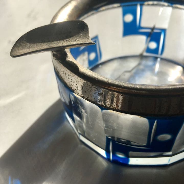 骨董 灰皿 切子 アッシュトレイ アンティーク インテリア