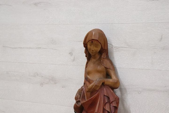 gmbp2 ○ マリア像 木彫 彫刻像 女性 オーストリア 作家作品 壁掛