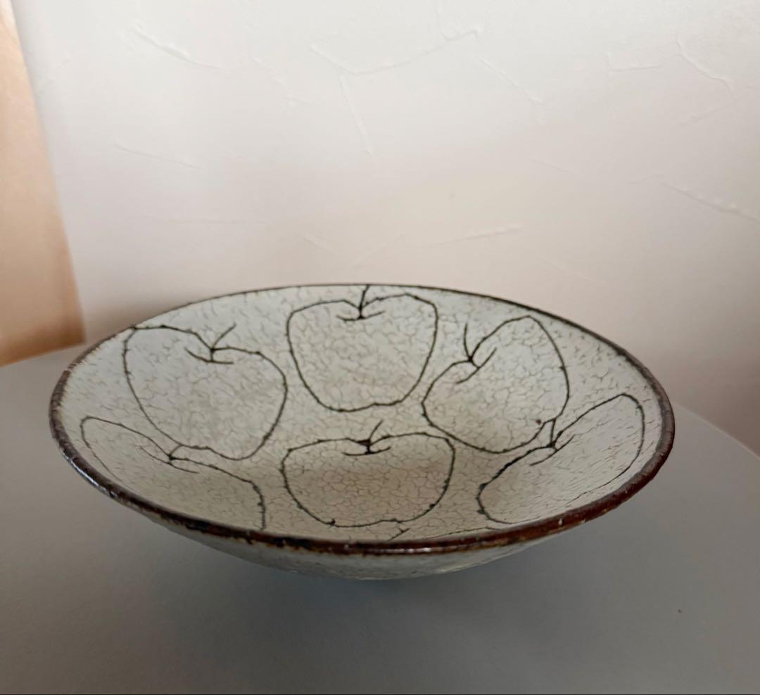 楠田純子　さんの　りんご鉢　6寸　未使用