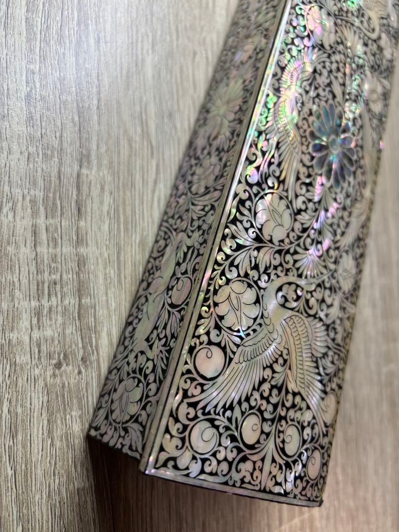 螺鈿と貝が施された筆箱 長箱 韓国螺鈿 海外雑貨コレクター - メルカリ