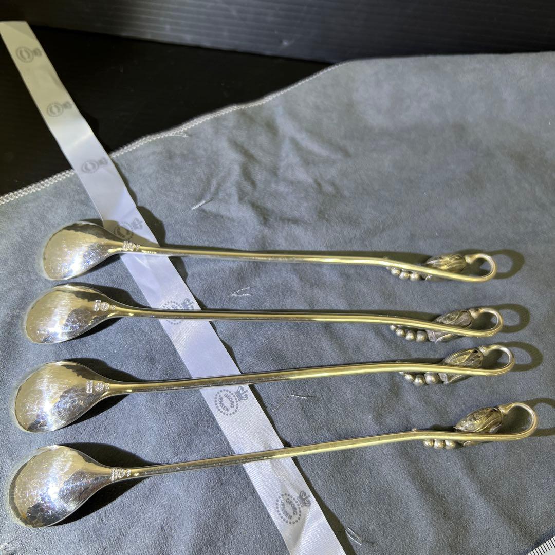 ジョージジェンセン　激レア　ブロッサムアイスティスプーンsterling925