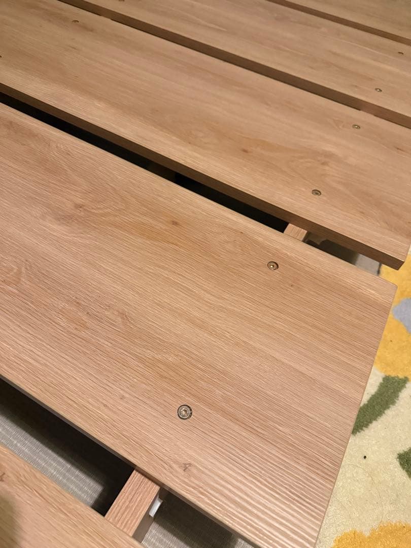 LOWYA 木目調ローベッドセミダブル