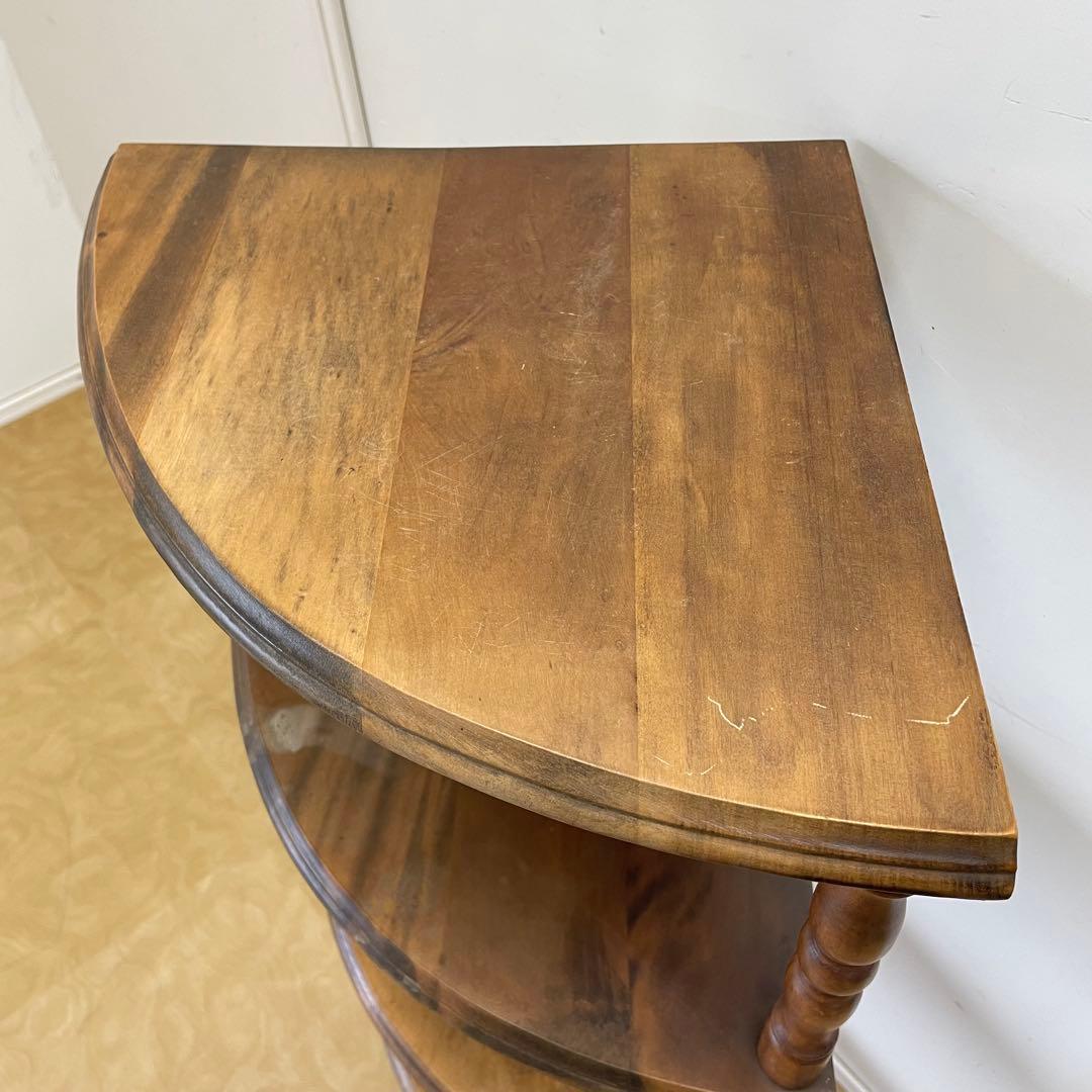 たぬき 木製 4段コーナーラック 棚 飾り棚 ラック ビンテージ