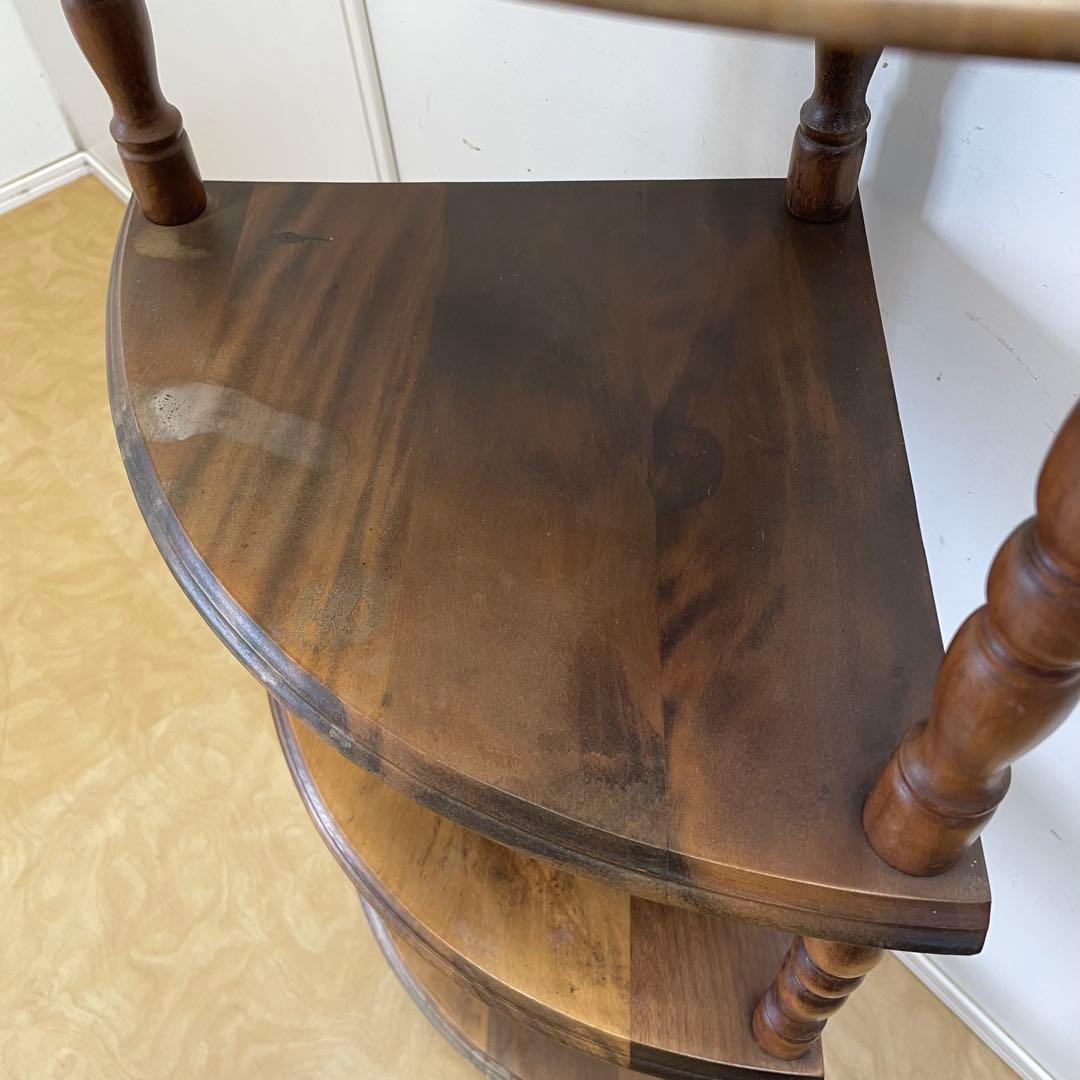 たぬき 木製 4段コーナーラック 棚 飾り棚 ラック ビンテージ