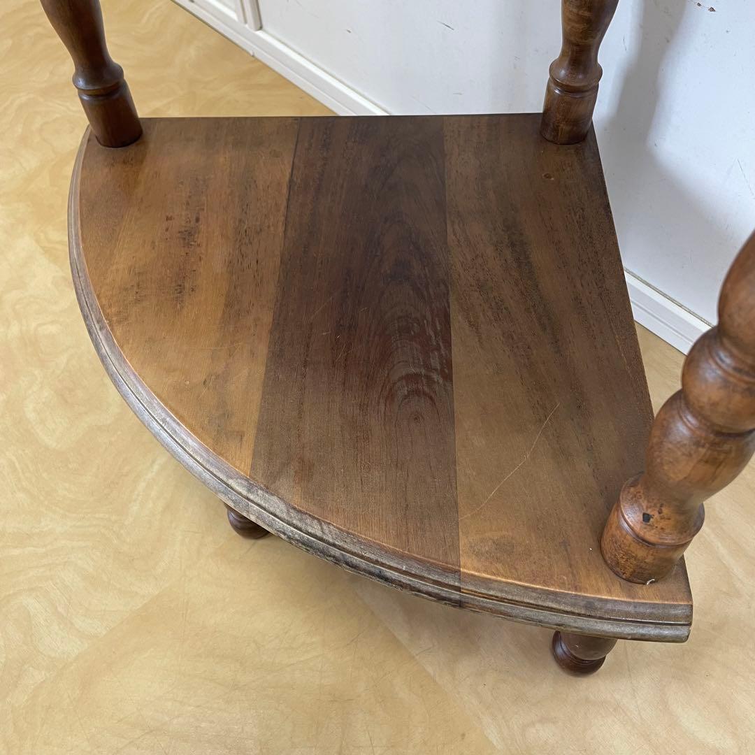 たぬき 木製 4段コーナーラック 棚 飾り棚 ラック ビンテージ