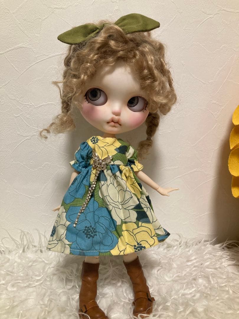 ☆ カスタムアイシードール ブライス ☆ アウトフィット 大柄花服