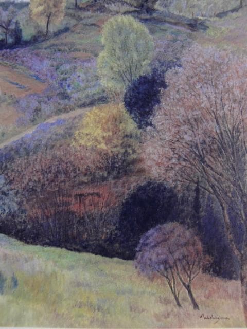西嶋俊親 「丘陵藹然(SAN GIMIGNANO)」、希少画集より、状態良好