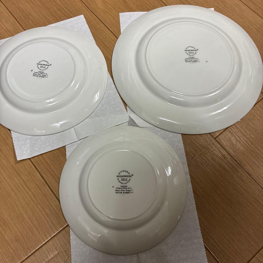 旧刻印 ウェッジウッド ピーターラビット プレート お皿　3枚セット