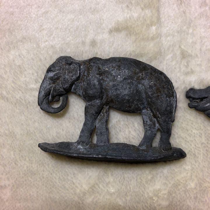 象　河馬　パンサー　ライオン　羊　の置物　5点セット　アメリカの骨董品