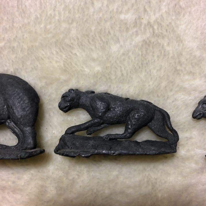 象　河馬　パンサー　ライオン　羊　の置物　5点セット　アメリカの骨董品