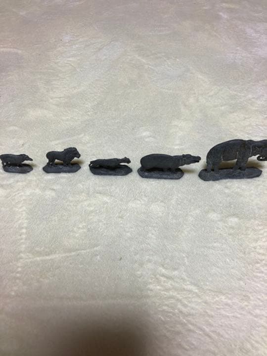 象　河馬　パンサー　ライオン　羊　の置物　5点セット　アメリカの骨董品