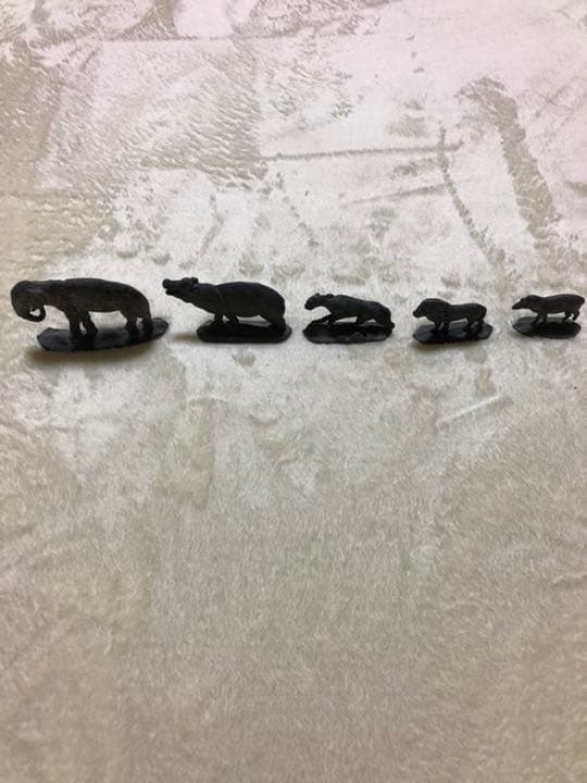 象　河馬　パンサー　ライオン　羊　の置物　5点セット　アメリカの骨董品