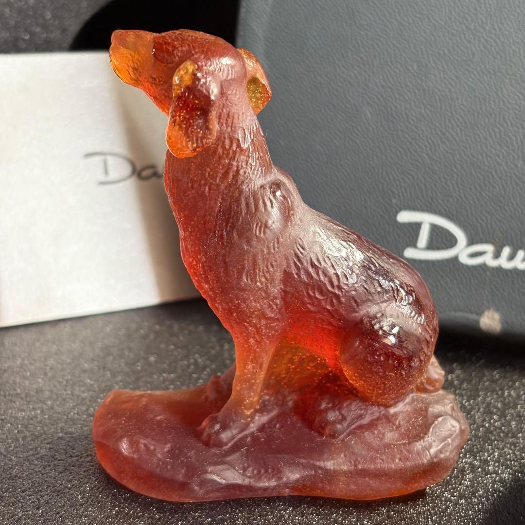 犬　置物　ドームフランス　猟犬　アンティーク　ナンシー　ガレ　daum ドーム