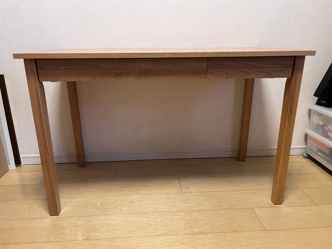【無印良品】木製デスク 引き出し付き シンプル