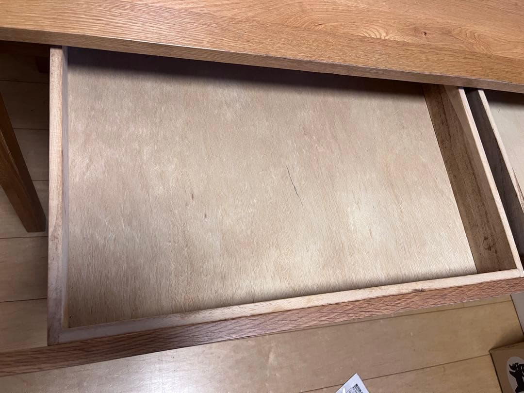 【無印良品】木製デスク 引き出し付き シンプル
