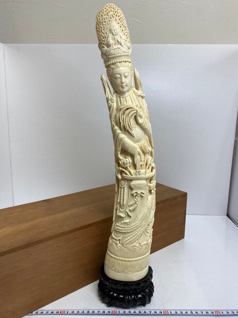 極上 特大観音像 55cm 1821g 東け8-0104 ⭐︎げ