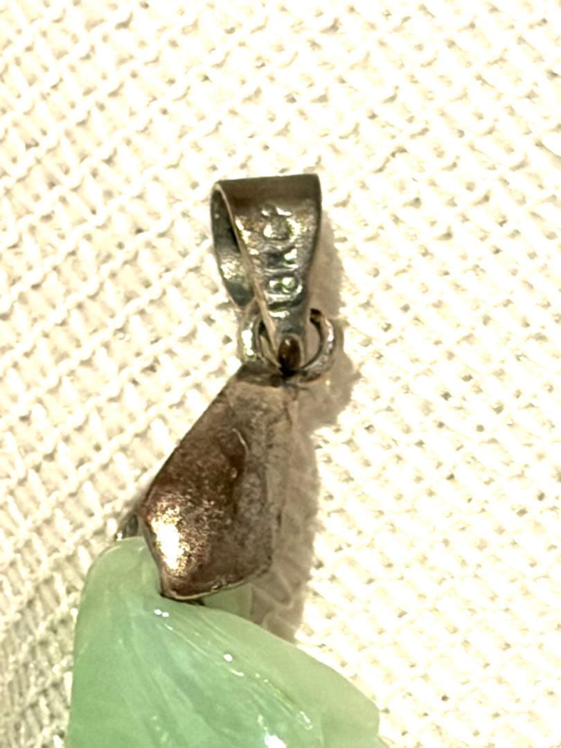 花街のお持ち物　誂え氷結翡翠万願寺とうがらしK18GPバチカンペンダントトップ