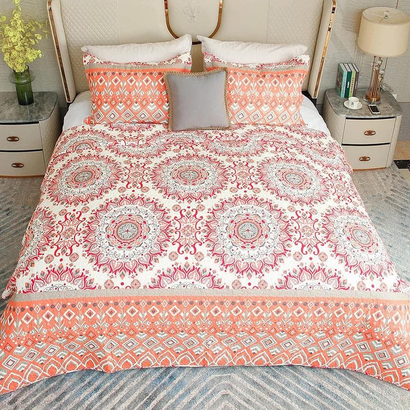 キルトベッドカバー3点セット綿マルチカバー キルティング 963