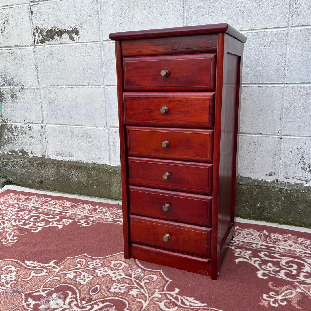 古家具ビンテージ品◾️四国工芸 SHICO 引き出し6杯 整理棚 木製家具