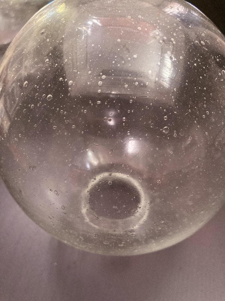 （ジャンク）オレリア　4灯シーリングライト 気泡