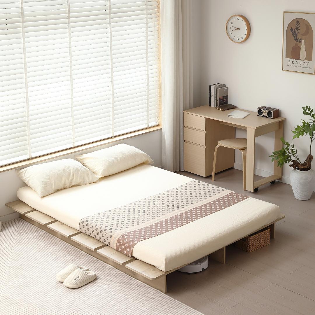 超人気！【幅120cm】ベッド ローベッド ステージベッド ベッドNatural