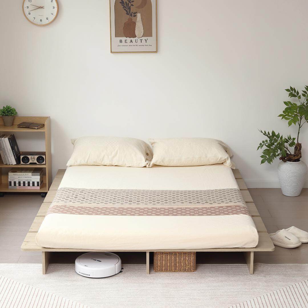 超人気！【幅120cm】ベッド ローベッド ステージベッド ベッドNatural