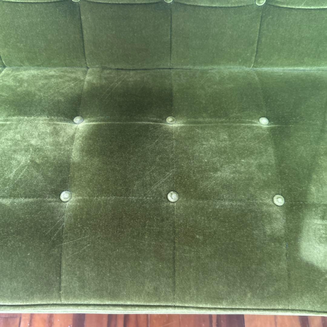 カリモク60 グリーン　ソファ 2人掛け【宮崎県まで引き取りでお願いします】