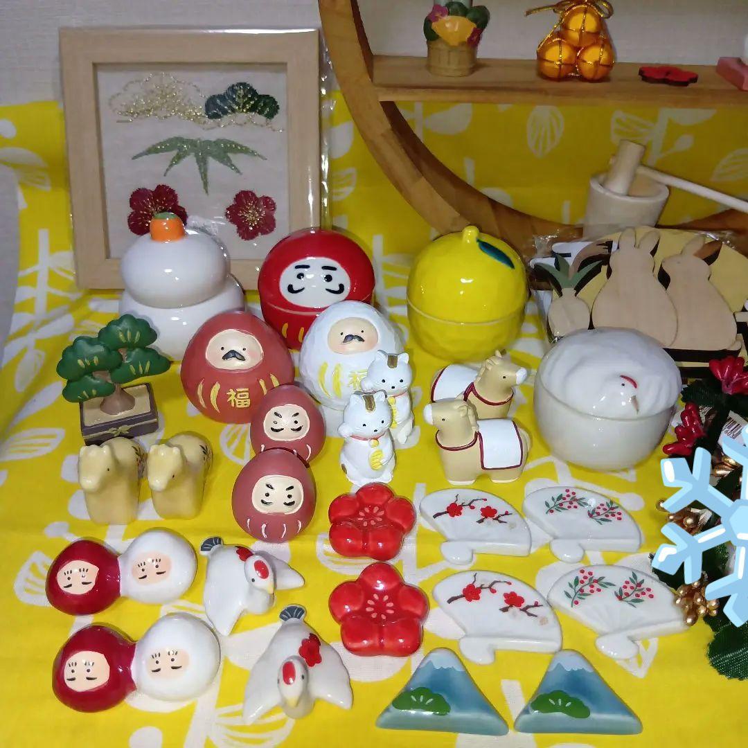 お正月 達磨 門松 鏡餅 鶴 オブジェ/ラック他 計49点 ナチュラルキッチン