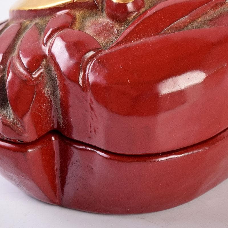 くりのぼう様専用 高岡漆器 木彫師 般若勉（雲舟）作 蟹香合 共箱 V