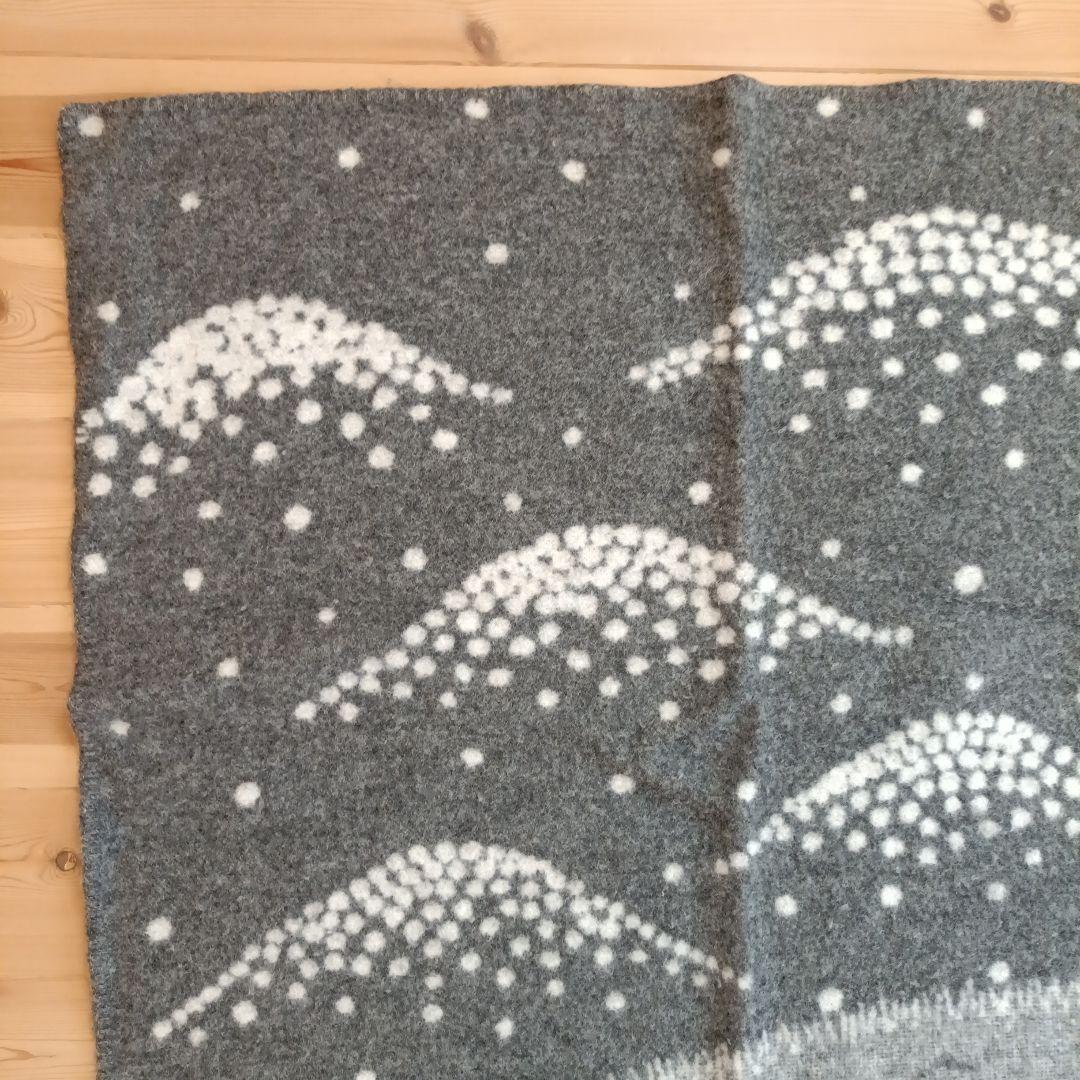 最終お値下KLIPPAN ラムズウールブランケット 130x180cm　グレー