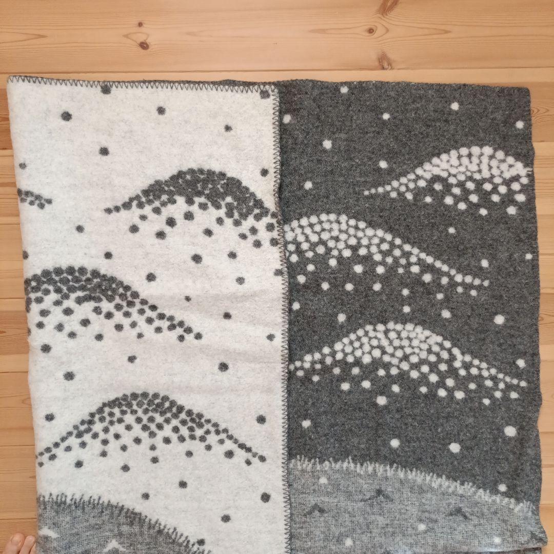 最終お値下KLIPPAN ラムズウールブランケット 130x180cm　グレー