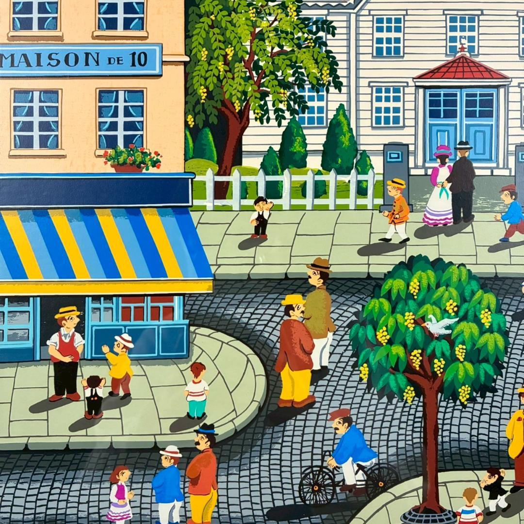 美品 ビン・カシワ「時計台（札幌）」リトグラフ 直筆サイン入 額装