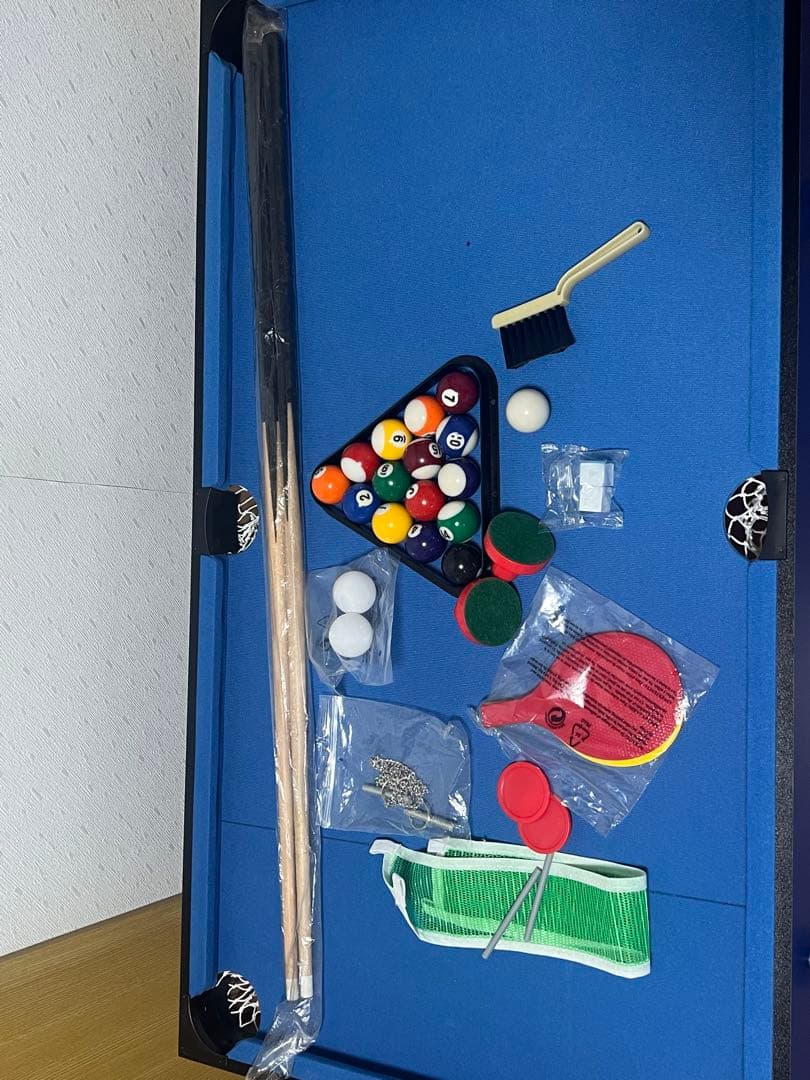 子供用ビリヤード・ホッケー・卓球台　コンパクト