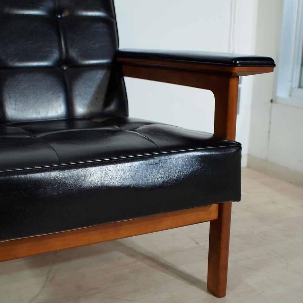 オールドカリモク シングルソファ B ワイドアーム Kチェア ZR24349