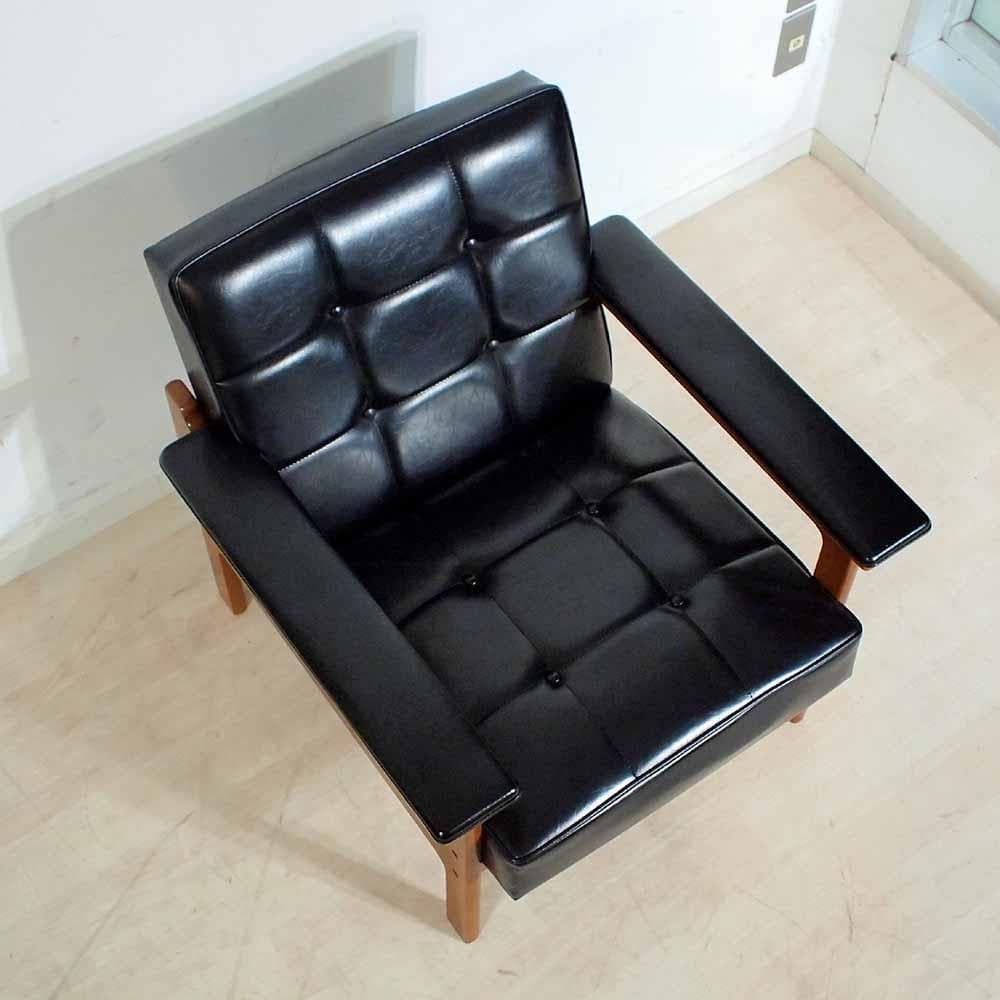 オールドカリモク シングルソファ B ワイドアーム Kチェア ZR24349