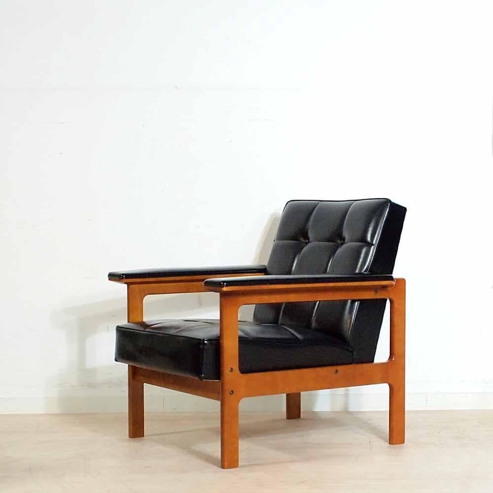 オールドカリモク シングルソファ B ワイドアーム Kチェア ZR24349