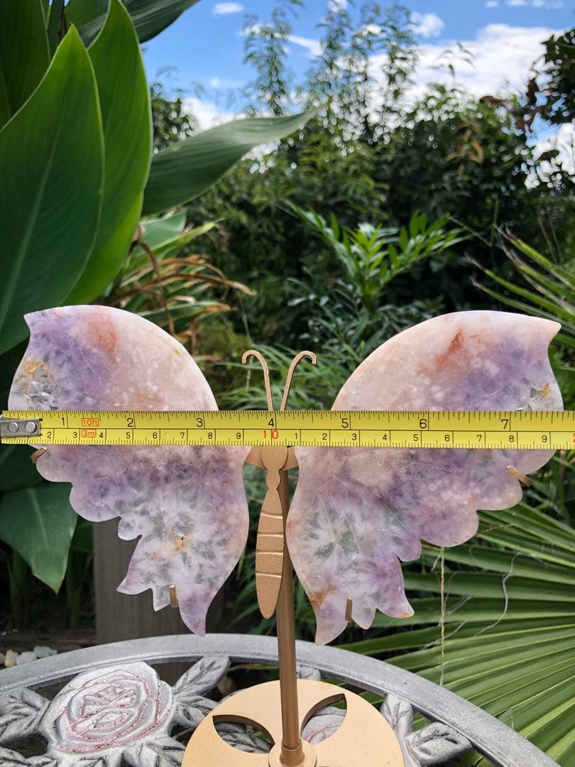 ✳❤️レア　綺麗　蝶❗️ピンクアメジスト　フラワーアゲート（桜瑪瑙）天然石