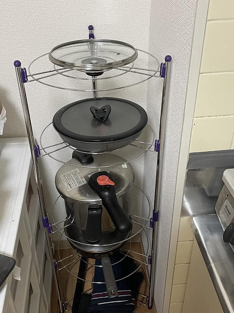 多機能 5層キッチンコーナーラック 防錆加工