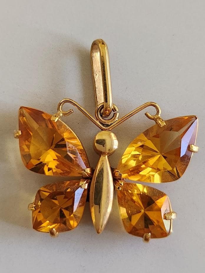 k18トパーズ（黄水晶）ペンダント