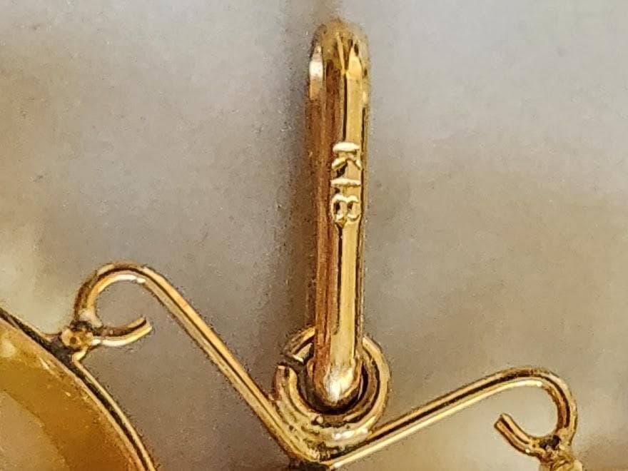 k18トパーズ（黄水晶）ペンダント