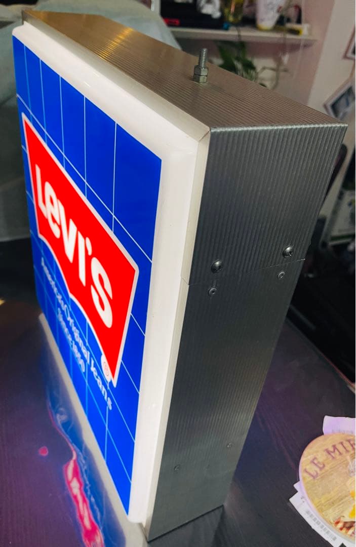 Xmas特売非売品レアLevi's広告看板ライトネオンサイン ストアディスプレイ
