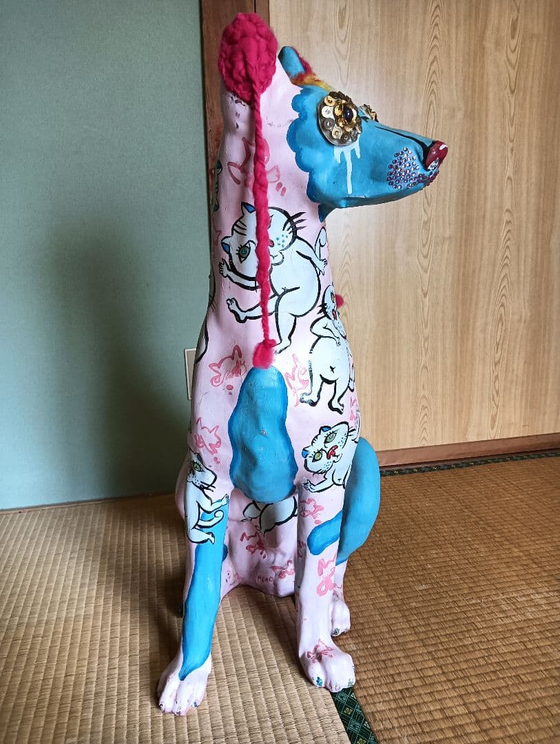 犬の置物　特大アートオブジェ