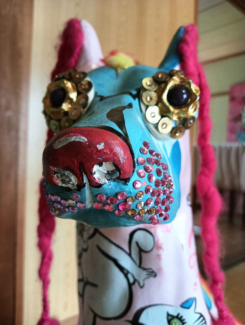 犬の置物　特大アートオブジェ