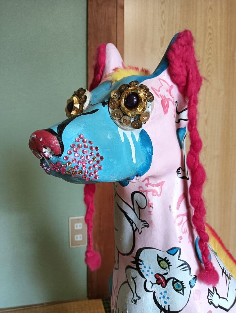 犬の置物　特大アートオブジェ