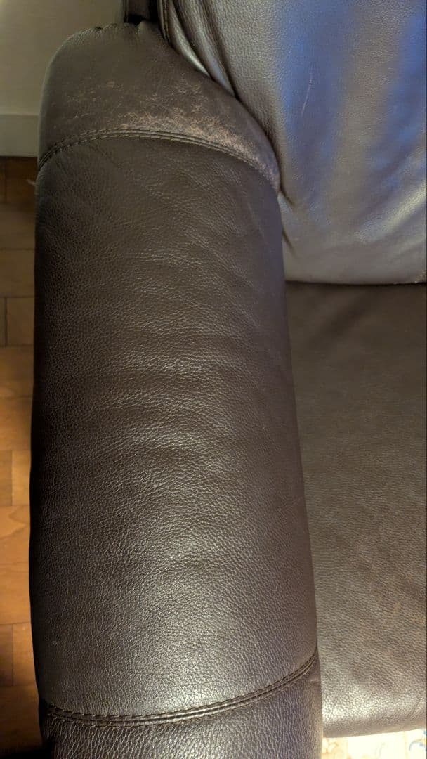 3人掛けソファ　ダークブラウン　大津家具　ドイツヒモラ社　25800円の送料込